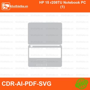 HP 15 r208TU Notebook PC (1) File thiết kế Skin, Template Vector chuẩn cắt decal | KhoThiếtKế.vn