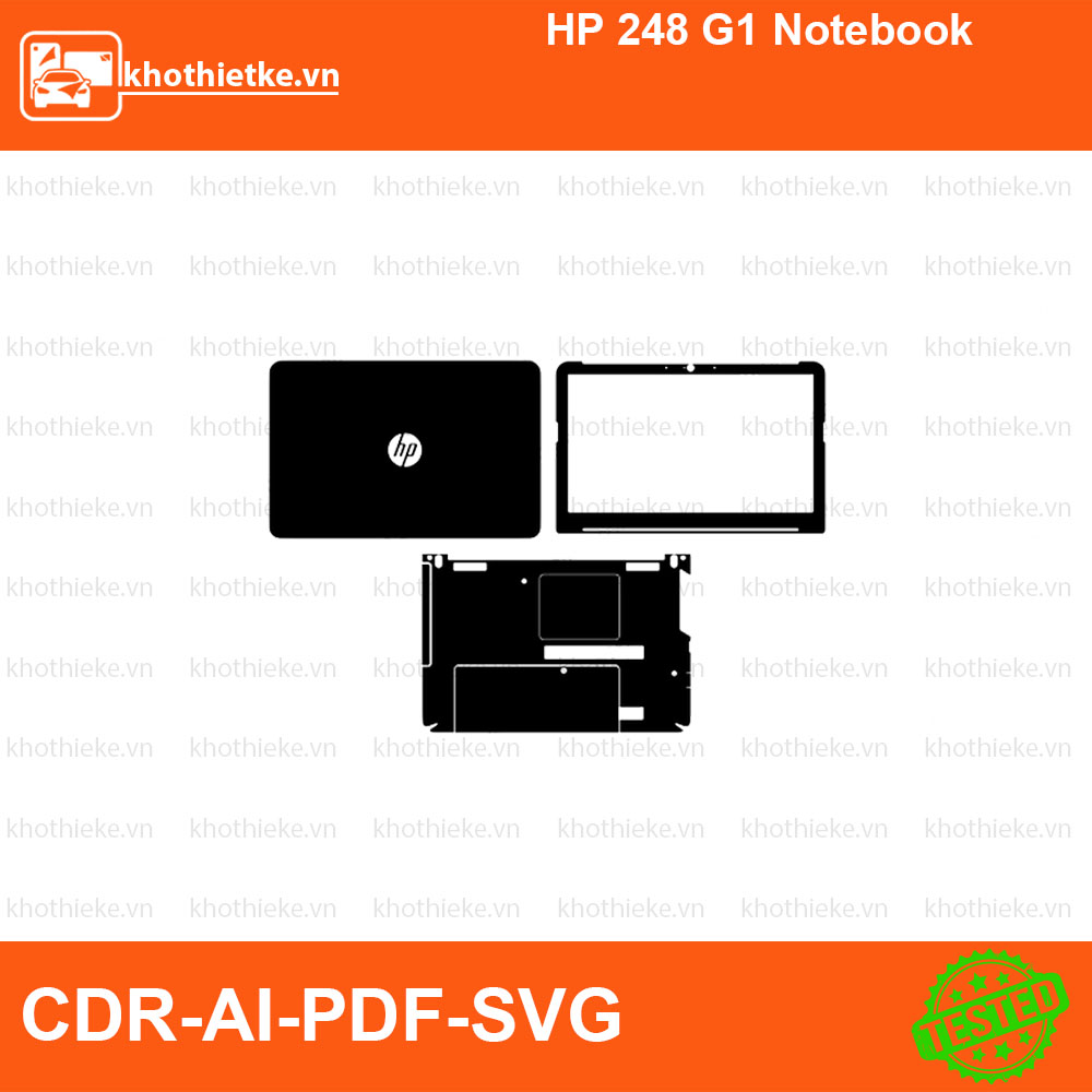 HP 248 G1 Notebook File thiết kế Skin, Template Vector chuẩn cắt decal | KhoThiếtKế.vn