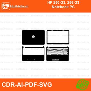 HP 250 G3, 256 G3 Notebook PC File thiết kế Skin, Template Vector chuẩn cắt decal | KhoThiếtKế.vn