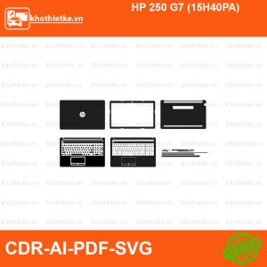 HP 250 G7 (15H40PA) File thiết kế Skin, Template Vector chuẩn cắt decal | KhoThiếtKế.vn