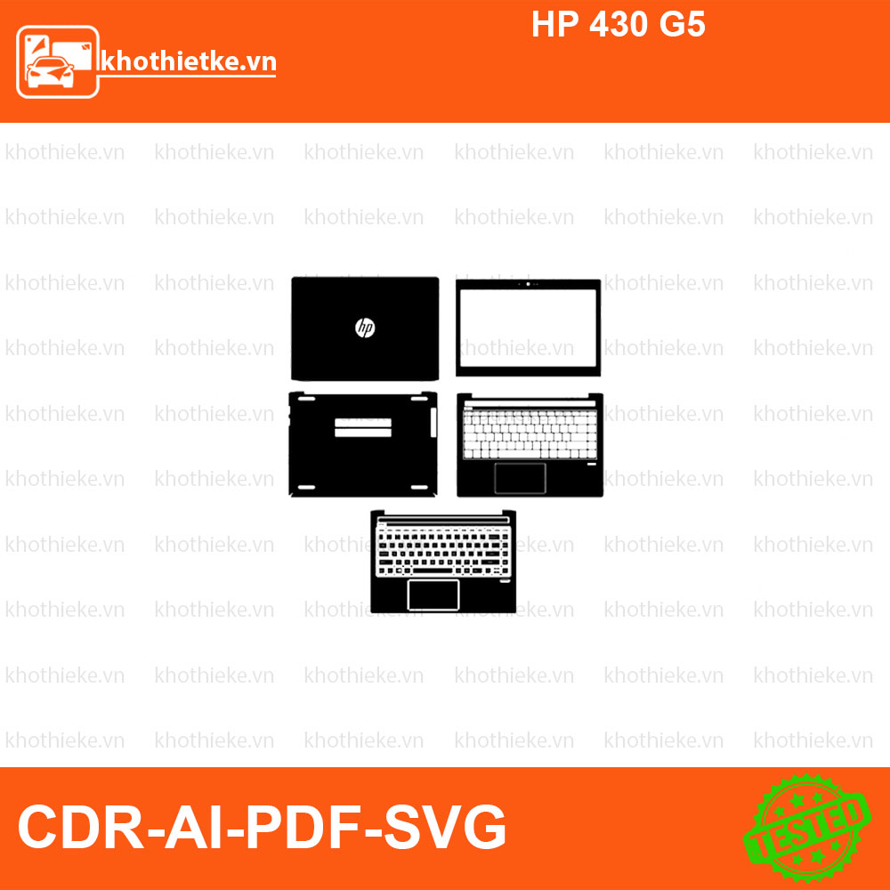 HP 430 G5 File thiết kế Skin, Template Vector chuẩn cắt decal | KhoThiếtKế.vn