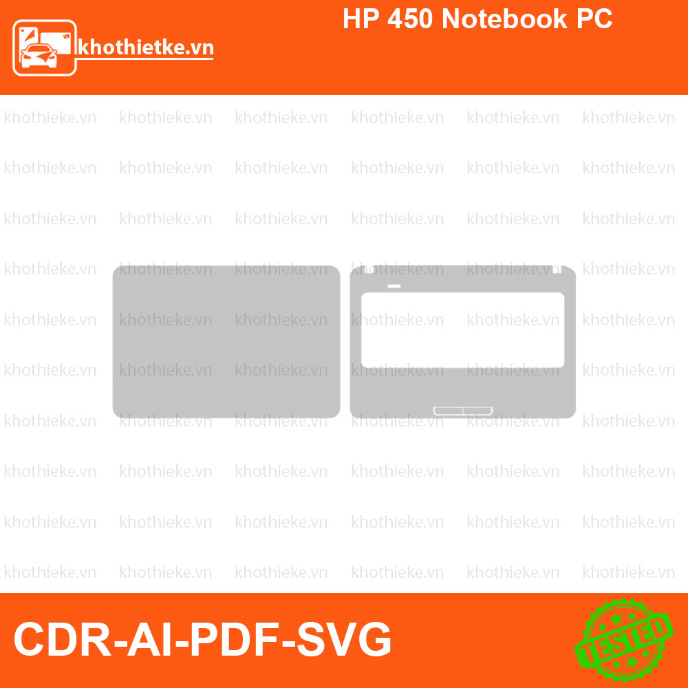 HP 450 Notebook PC File thiết kế Skin, Template Vector chuẩn cắt decal | KhoThiếtKế.vn
