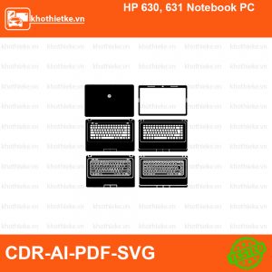 HP 630, 631 Notebook PC File thiết kế Skin, Template Vector chuẩn cắt decal | KhoThiếtKế.vn