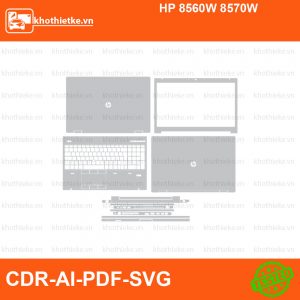 HP 8560W 8570W File thiết kế Skin, Template Vector chuẩn cắt decal | KhoThiếtKế.vn