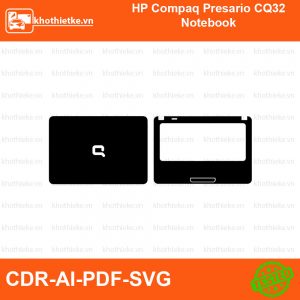 HP Compaq Presario CQ32 Notebook File thiết kế Skin, Template Vector chuẩn cắt decal | KhoThiếtKế.vn