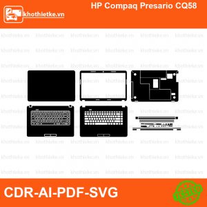 HP Compaq Presario CQ58 File thiết kế Skin, Template Vector chuẩn cắt decal | KhoThiếtKế.vn