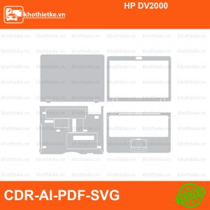 HP DV2000 File thiết kế Skin, Template Vector chuẩn cắt decal | KhoThiếtKế.vn