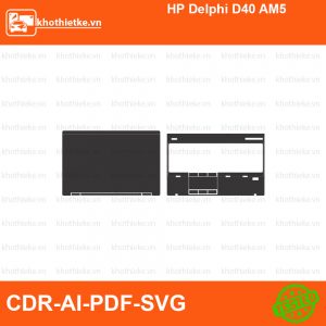 HP Delphi D40 AM5 File thiết kế Skin, Template Vector chuẩn cắt decal | KhoThiếtKế.vn