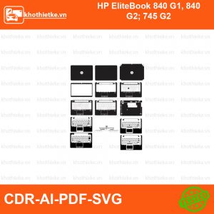 HP EliteBook 840 G1, 840 G2; 745 G2 File thiết kế Skin, Template Vector chuẩn cắt decal | KhoThiếtKế.vn