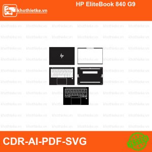 HP EliteBook 840 G9 File thiết kế Skin, Template Vector chuẩn cắt decal | KhoThiếtKế.vn