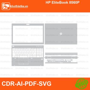 HP EliteBook 8560P File thiết kế Skin, Template Vector chuẩn cắt decal | KhoThiếtKế.vn