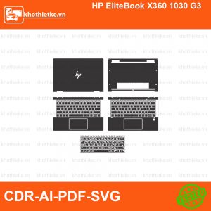 HP EliteBook X360 1030 G3 File thiết kế Skin, Template Vector chuẩn cắt decal | KhoThiếtKế.vn