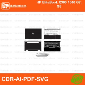 HP EliteBook X360 1040 G7, G8 File thiết kế Skin, Template Vector chuẩn cắt decal | KhoThiếtKế.vn