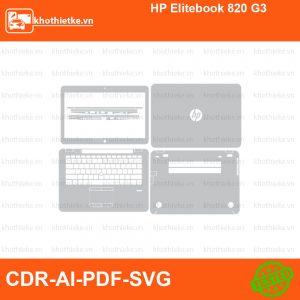 HP Elitebook 820 G3 File thiết kế Skin, Template Vector chuẩn cắt decal | KhoThiếtKế.vn