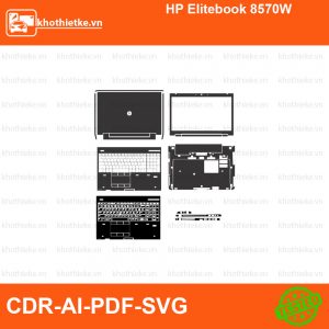 HP Elitebook 8570W File thiết kế Skin, Template Vector chuẩn cắt decal | KhoThiếtKế.vn