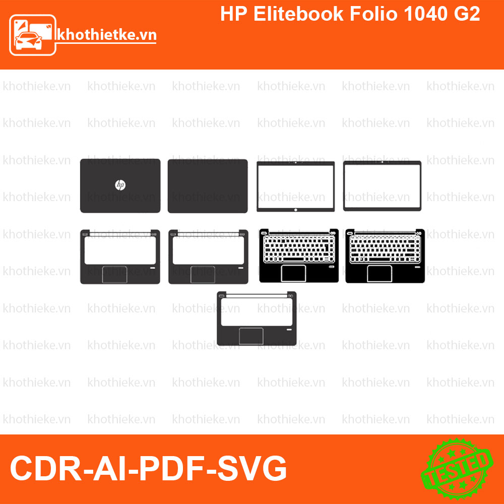 HP Elitebook Folio 1040 G2 File thiết kế Skin, Template Vector chuẩn cắt decal | KhoThiếtKế.vn