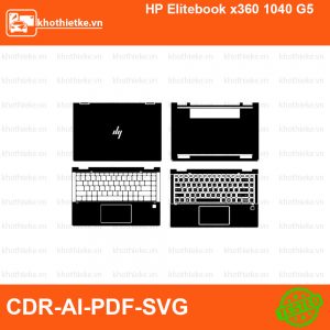 HP Elitebook x360 1040 G5 File thiết kế Skin, Template Vector chuẩn cắt decal | KhoThiếtKế.vn