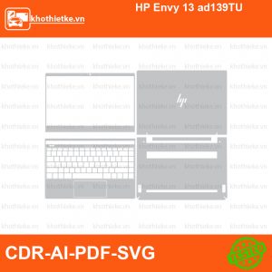 HP Envy 13 ad139TU File thiết kế Skin, Template Vector chuẩn cắt decal | KhoThiếtKế.vn