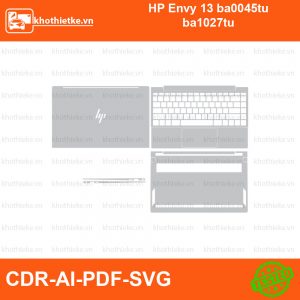 HP Envy 13 ba0045tu ba1027tu File thiết kế Skin, Template Vector chuẩn cắt decal | KhoThiếtKế.vn