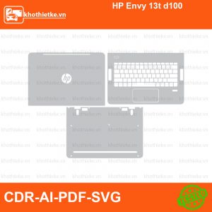 HP Envy 13t d100 File thiết kế Skin, Template Vector chuẩn cắt decal | KhoThiếtKế.vn