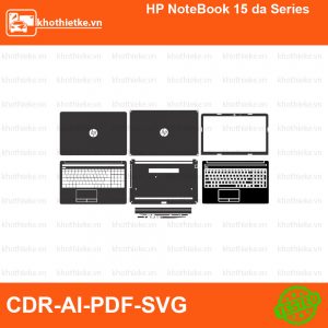 HP NoteBook 15 da Series File thiết kế Skin, Template Vector chuẩn cắt decal | KhoThiếtKế.vn