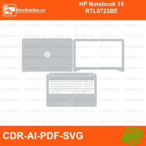 HP Notebook 15 RTL8723BE File thiết kế Skin, Template Vector chuẩn cắt decal | KhoThiếtKế.vn