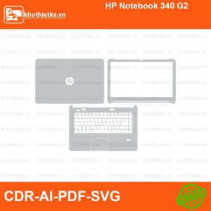 HP Notebook 340 G2 File thiết kế Skin, Template Vector chuẩn cắt decal | KhoThiếtKế.vn