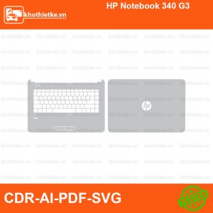 HP Notebook 340 G3 File thiết kế Skin, Template Vector chuẩn cắt decal | KhoThiếtKế.vn