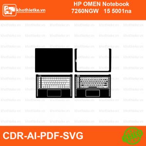 HP OMEN Notebook 7260NGW 15 5001na File thiết kế Skin, Template Vector chuẩn cắt decal | KhoThiếtKế.vn