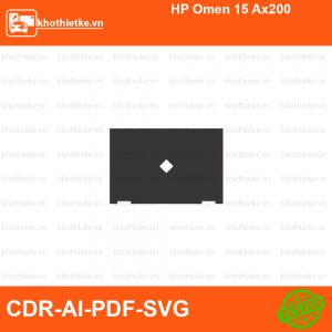 HP Omen 15 Ax200 File thiết kế Skin, Template Vector chuẩn cắt decal | KhoThiếtKế.vn