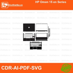 HP Omen 15 en Series File thiết kế Skin, Template Vector chuẩn cắt decal | KhoThiếtKế.vn