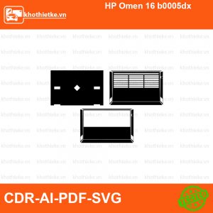 HP Omen 16 b0005dx File thiết kế Skin, Template Vector chuẩn cắt decal | KhoThiếtKế.vn