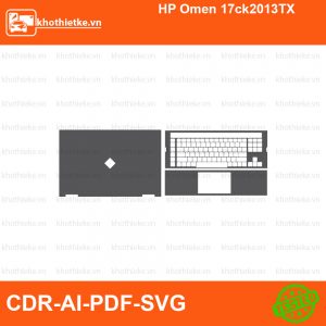 HP Omen 17ck2013TX File thiết kế Skin, Template Vector chuẩn cắt decal | KhoThiếtKế.vn