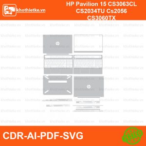 HP Pavilion 15 CS3063CL CS2034TU Cs2056 CS3060TX File thiết kế Skin, Template Vector chuẩn cắt decal | KhoThiếtKế.vn