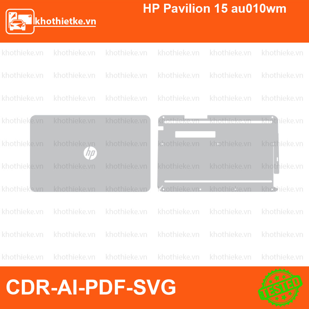 HP Pavilion 15 au010wm File thiết kế Skin, Template Vector chuẩn cắt decal | KhoThiếtKế.vn