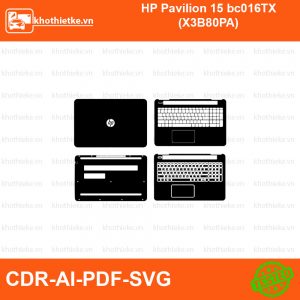 HP Pavilion 15 bc016TX (X3B80PA) File thiết kế Skin, Template Vector chuẩn cắt decal | KhoThiếtKế.vn