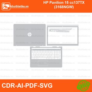 HP Pavilion 15 cc137TX (3168NGW) File thiết kế Skin, Template Vector chuẩn cắt decal | KhoThiếtKế.vn