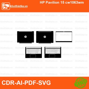 HP Pavilion 15 cw1063wm File thiết kế Skin, Template Vector chuẩn cắt decal | KhoThiếtKế.vn