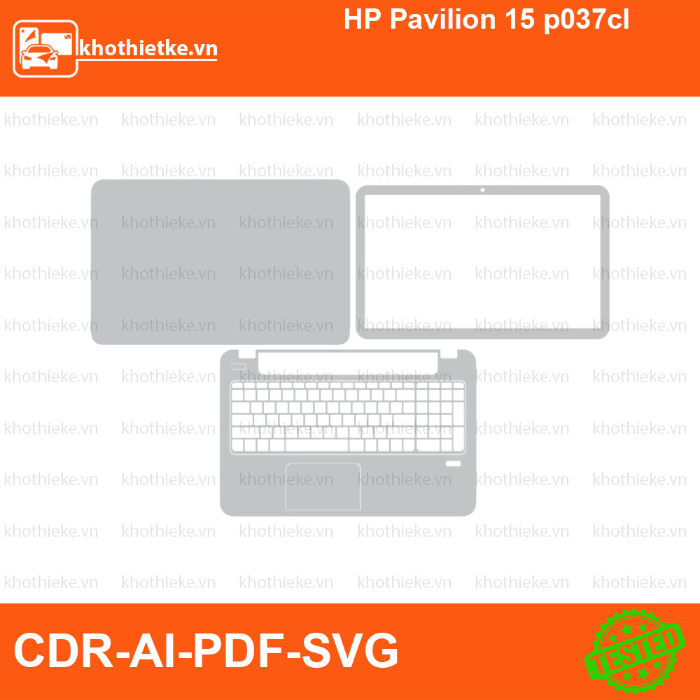 HP Pavilion 15 p037cl File thiết kế Skin, Template Vector chuẩn cắt decal | KhoThiếtKế.vn