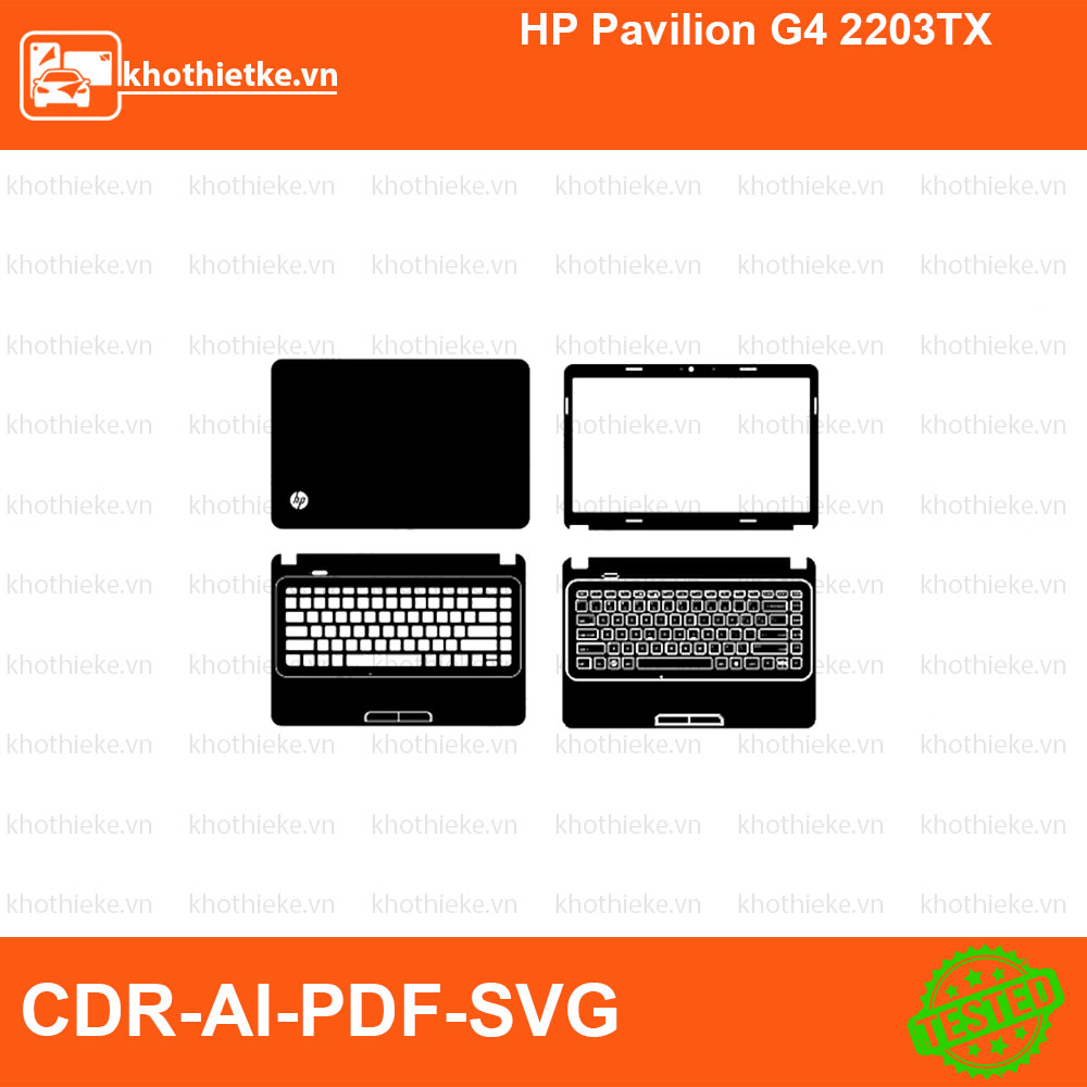 HP Pavilion G4 2203TX File thiết kế Skin, Template Vector chuẩn cắt decal | KhoThiếtKế.vn