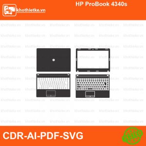 HP ProBook 4340s File thiết kế Skin, Template Vector chuẩn cắt decal | KhoThiếtKế.vn
