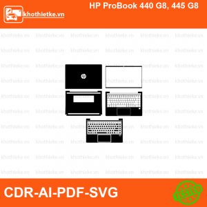 HP ProBook 440 G8, 445 G8 File thiết kế Skin, Template Vector chuẩn cắt decal | KhoThiếtKế.vn
