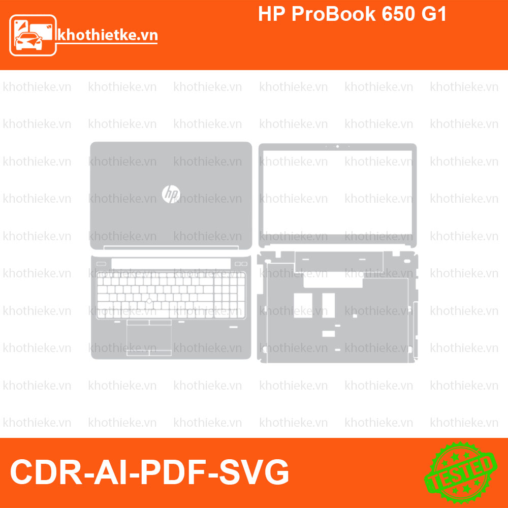 HP ProBook 650 G1 File thiết kế Skin, Template Vector chuẩn cắt decal | KhoThiếtKế.vn