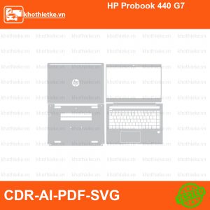 HP Probook 440 G7 File thiết kế Skin, Template Vector chuẩn cắt decal | KhoThiếtKế.vn