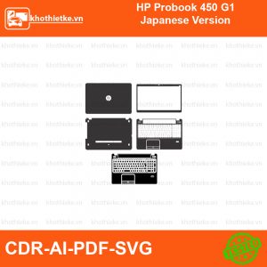 HP Probook 450 G1 Japanese Version File thiết kế Skin, Template Vector chuẩn cắt decal | KhoThiếtKế.vn
