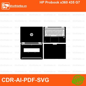 HP Probook x360 435 G7 File thiết kế Skin, Template Vector chuẩn cắt decal | KhoThiếtKế.vn