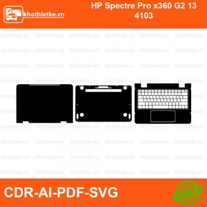 HP Spectre Pro x360 G2 13 4103 File thiết kế Skin, Template Vector chuẩn cắt decal | KhoThiếtKế.vn