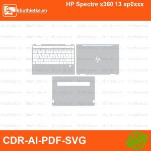 HP Spectre x360 13 ap0xxx File thiết kế Skin, Template Vector chuẩn cắt decal | KhoThiếtKế.vn