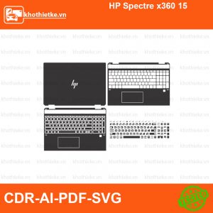 HP Spectre x360 15 File thiết kế Skin, Template Vector chuẩn cắt decal | KhoThiếtKế.vn