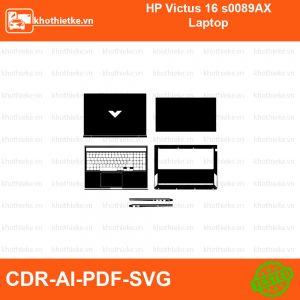 HP Victus 16 s0089AX Laptop File thiết kế Skin, Template Vector chuẩn cắt decal | KhoThiếtKế.vn